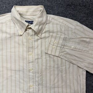 Mens Medium Cotton Striped Button Down Shirt Cafe Coton Collection Exclusive